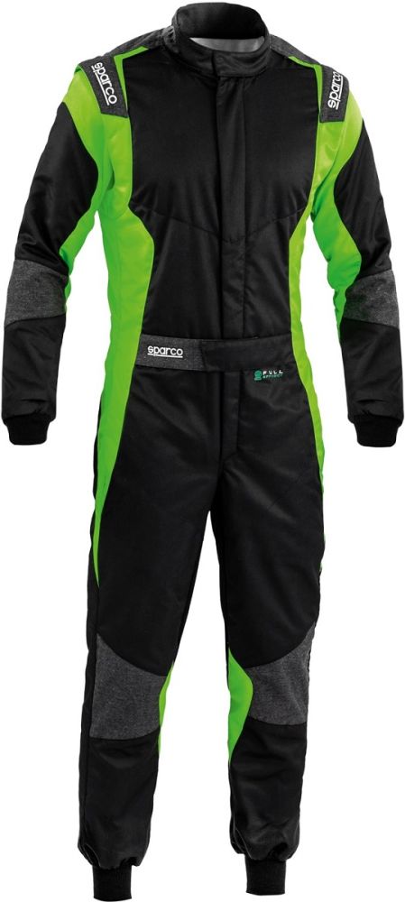 SPARCO FUTURA Комбинезон для автоспорта, 2 слоя, FIA 8856-2018, чёрно-зелёный флуоресцентный, р-р 60 SPARCO FUTURA Комбинезон для автоспорта, 2 слоя, FIA 8856-2018, чёрно-зелёный флуоресцентный, р-р 60