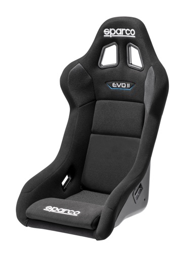 SPARCO EVO II QRT Сиденье для автоспорта, черное, FIA, вес 7,8 кг, размер L