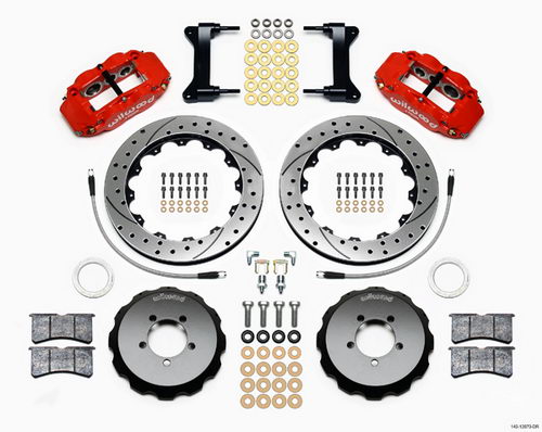 WILWOOD SUBARU BRZ 2012- Передняя тормозная система (6 порш перфорированные диски крас)