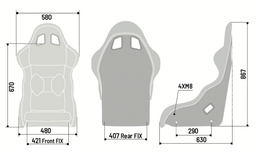 SPARCO MARTINI RACING PRO2000 QRT Сиденье для автоспорта, FIA 8855-1999, серое, вес 8 кг, размер L