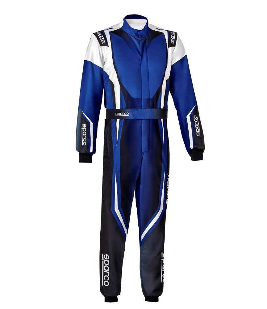 SPARCO PRIME-K 46 Комбинезон для картинга, FIA 8877-2022, синий c бело-черными вставками, р-р 58