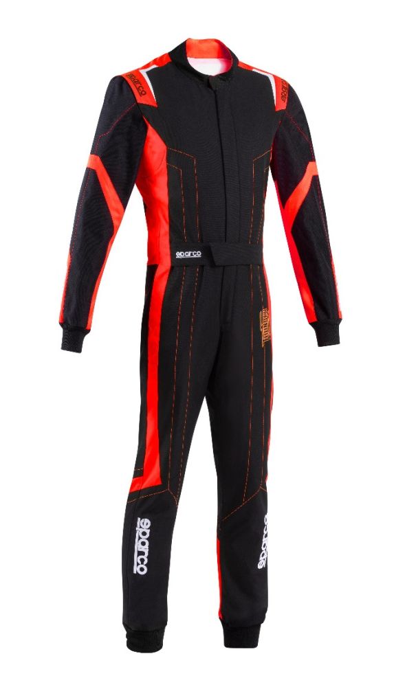 SPARCO THUNDER ADVANCED Комбинезон для картинга детский, FIA 8877-2022 чёрный c красным, р-р 120