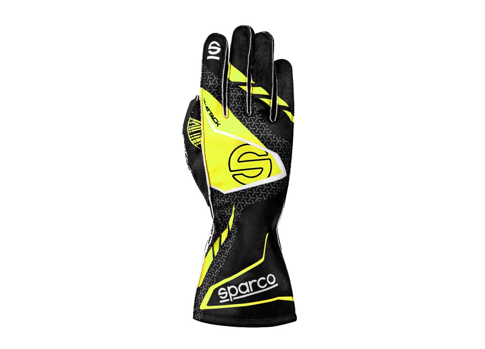 SPARCO K-ATTACK Перчатки для картинга, черные с жёлтым, р-р 07