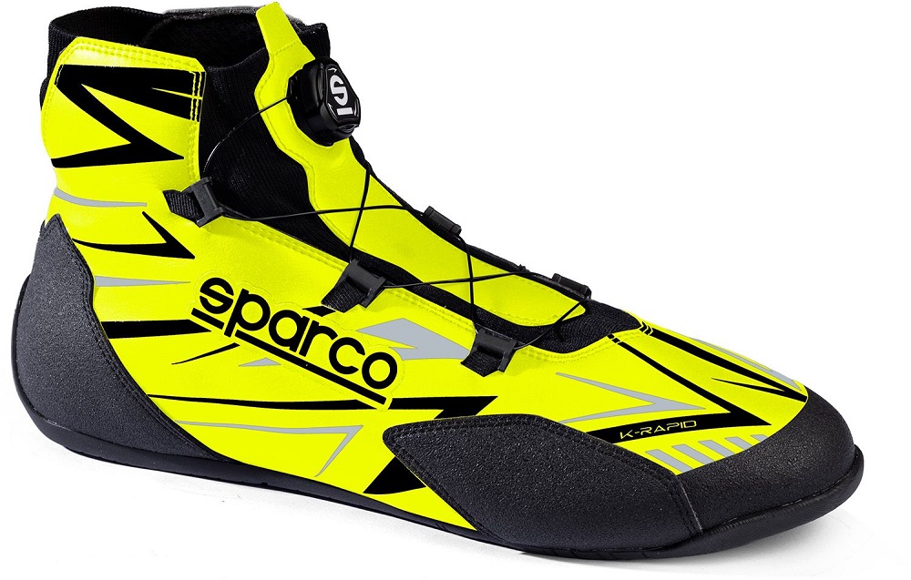 SPARCO K-RAPID Ботинки для картинга, FIA 8877-2022. жёлтые с черным, р-р 48
