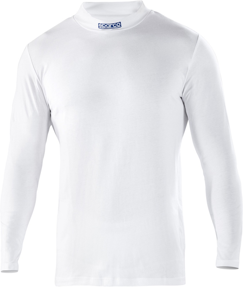SPARCO B-ROOKIE HIGH COLLAR Футболка c воротником, картинг, белая, хлопок, размер XL