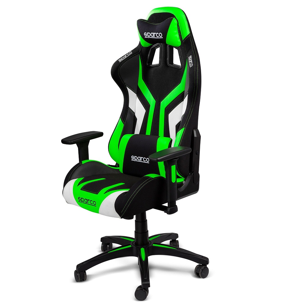 SPARCO TORINO, Кресло игровое, черное с зеленым