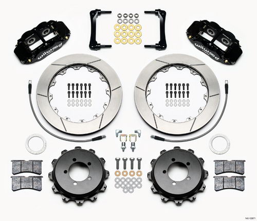 WILWOOD SUBARU BRZ 2012- Задняя тормозная система (4 порш слотированые диски черн)