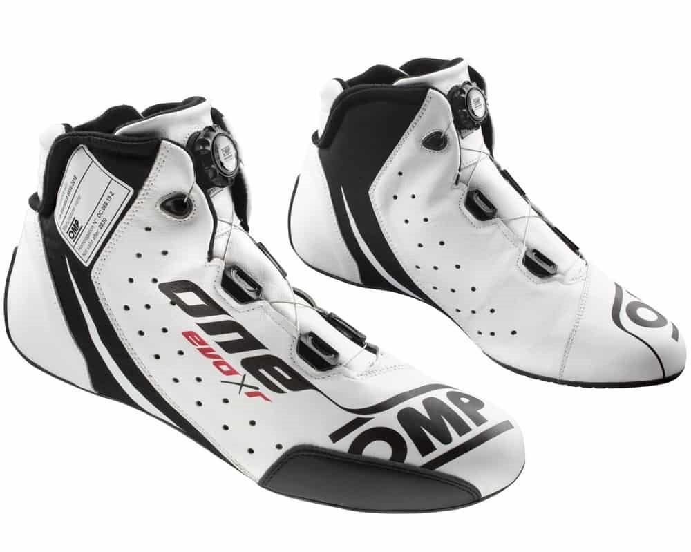 OMP ONE EVO XR RACE Ботинки для автоспорта, FIA 8856-2018, белые с черным, р-р 46