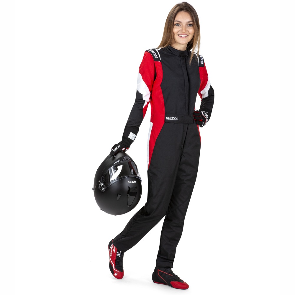 SPARCO COMPETITION LADY Комбинезон для автоспорта, женский, FIA 8856-2018, черно-красный, р-р 48