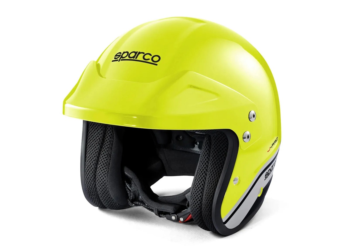 SPARCO J-PRO Шлем открытый для автоспорта, сертифицирован (ECE 22.06), жёлтый, размер XL