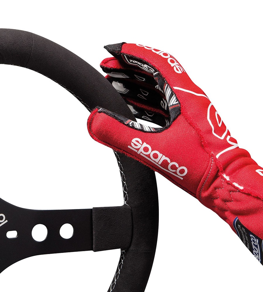 SPARCO K-ARROW+ Перчатки для картинга FIA 8877-2022, красные с черным, р-р 10