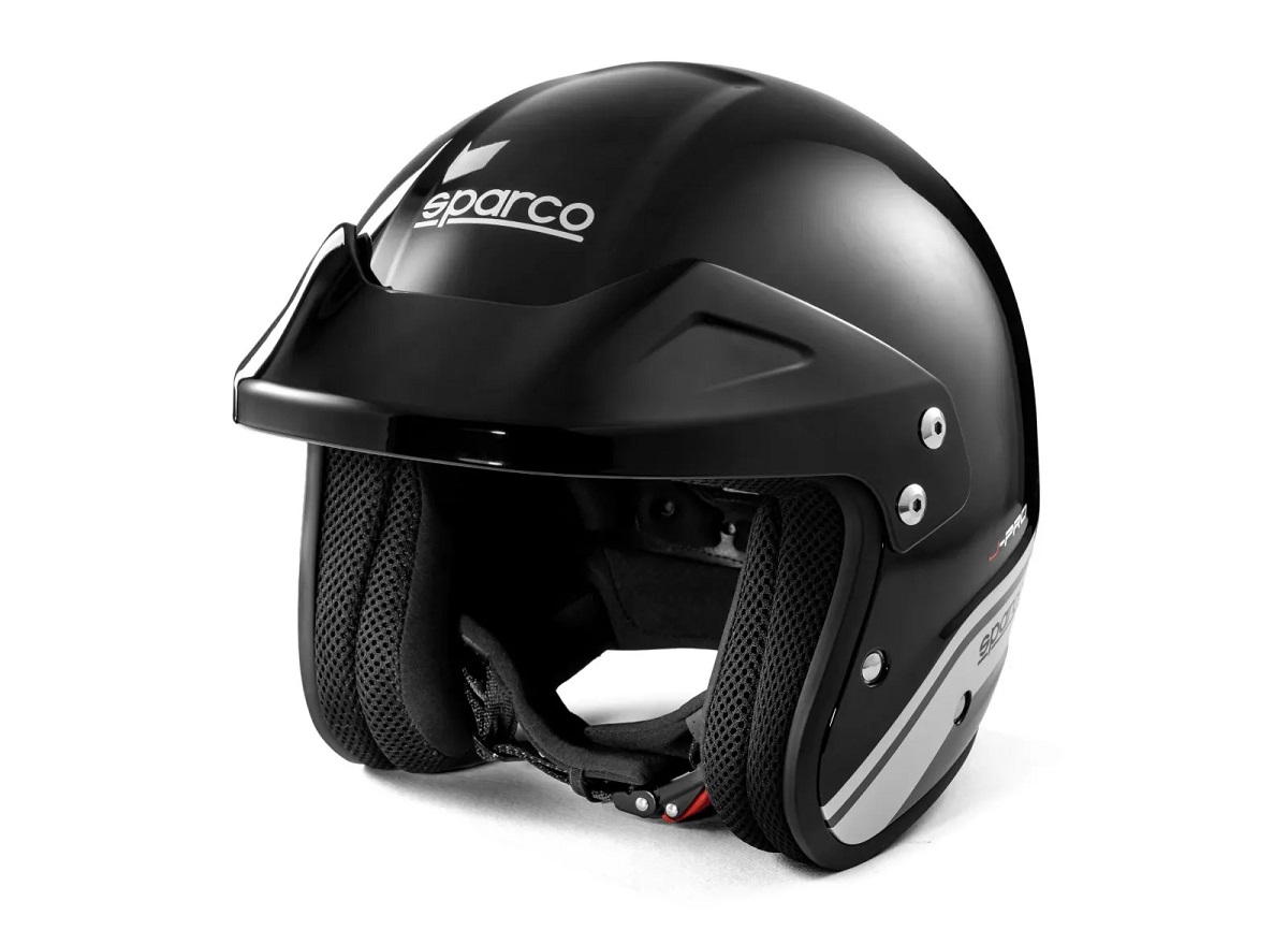 SPARCO J-PRO Шлем открытый для автоспорта, сертифицирован (ECE 22.06), черный с серым, размер XXL