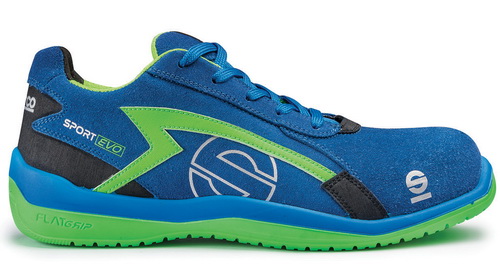 SPARCO SPORT EVO S3 Ботинки механика,синие с зеленым, замша, р-р 39