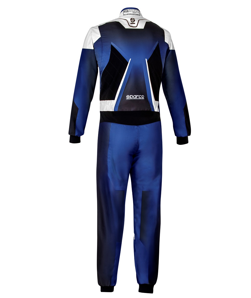 SPARCO PRIME-K 46 Комбинезон для картинга, FIA 8877-2022, синий c бело-черными вставками, р-р 60