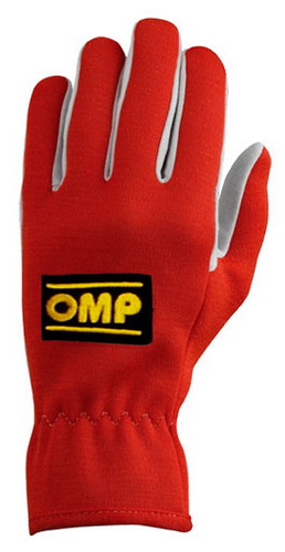 OMP NEW RALLY Перчатки для автоспорта, номекс-замша, красные, p-p M