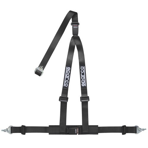 SPARCO Ремни DF1 3х точечные 2", тюнинг, омологация ECE, 2 замка, черные