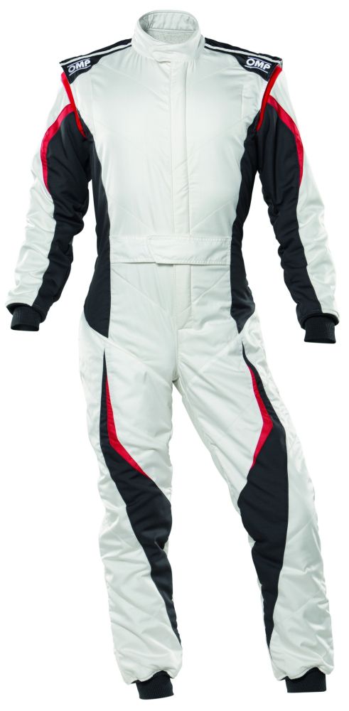 OMP TECNICA EVO Комбинезон для автоспорта, FIA 8856-2018, белый-антрацит, р-р 60