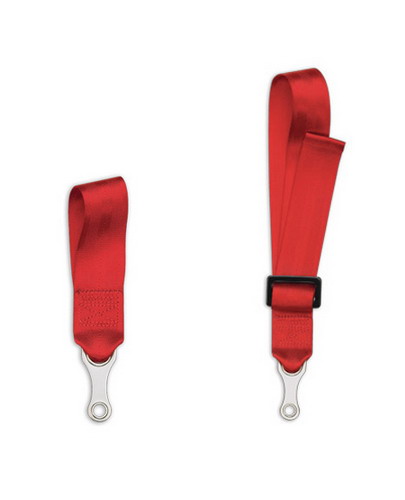 SCHROTH Буксировочная петля под болт 7/16", цвет: красный (40 см, регулируемая) 