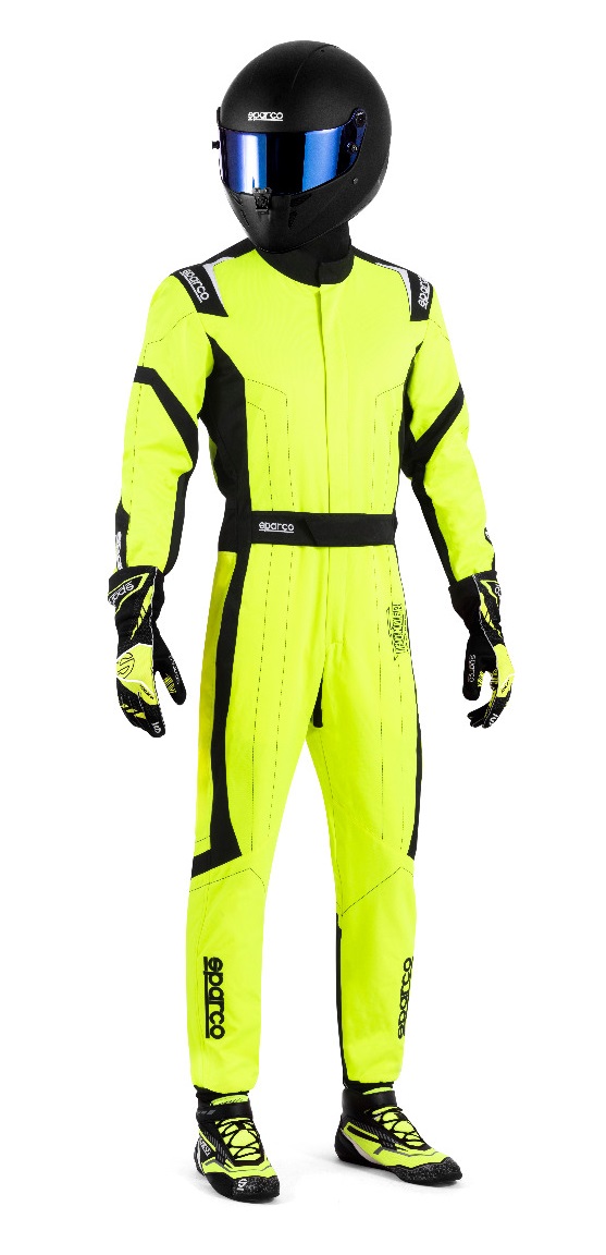SPARCO THUNDER ADVANCED Комбинезон для картинга детский, FIA 8877-2022 жёлтый с чёрным, р-р 140