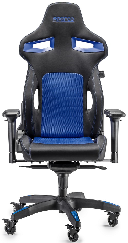 SPARCO Кресло игровое STINT, компьютерное, обивка ткань, черное c синим. SPARCO Кресло игровое STINT, компьютерное, обивка ткань, черное c синим.