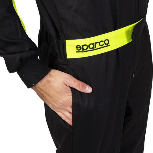 SPARCO ROOKIE Комбинезон для картинга, черный c желтыми вставками, р-р XS
