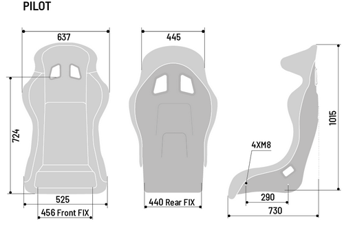 SPARCO PILOT QRT Сиденье для автоспорта, FIA 8855-1999, черное, вес 11,1 кг., размер L/XL.