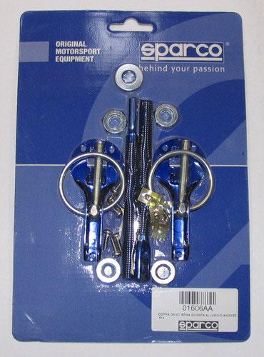 SPARCO Замки капота синие (алюминий)