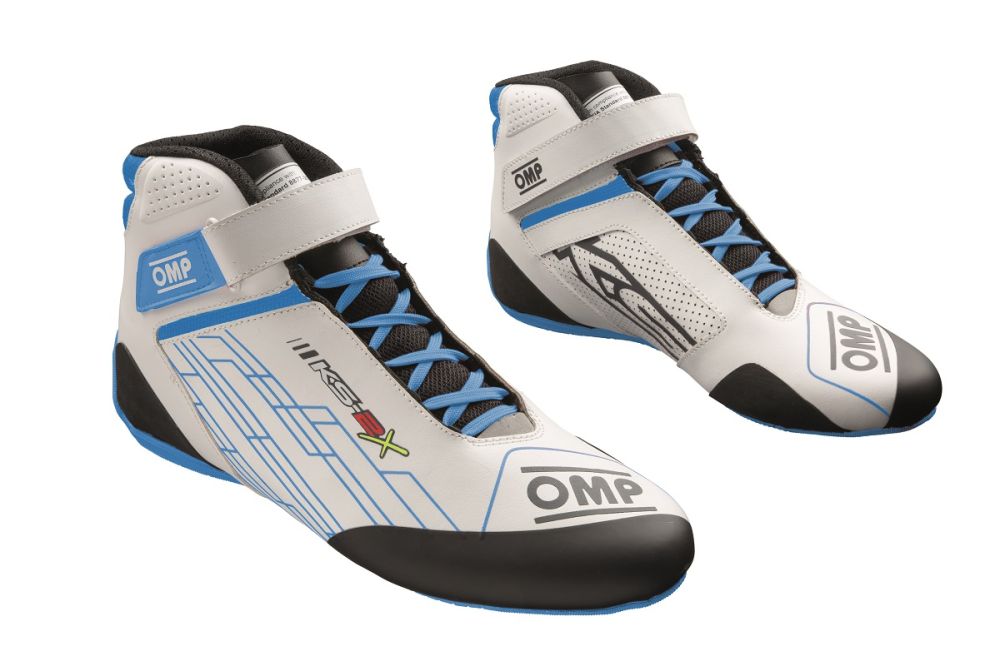 OMP KS-2X Ботинки для картинга, FIA 8877-2022, белые с голубым, р-р 38