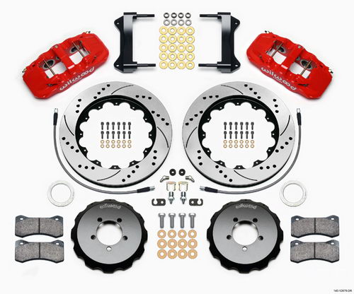 WILWOOD SUBARU IMPREZA GH/GR 08-12 Тормозная система, перед, 6 поршней, диск 355мм нас/перф, красный