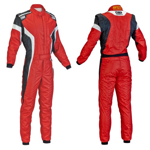 OMP TECNICA-S Комбинезон для автоспорта, красный с черными и белыми вставками, р-р 46