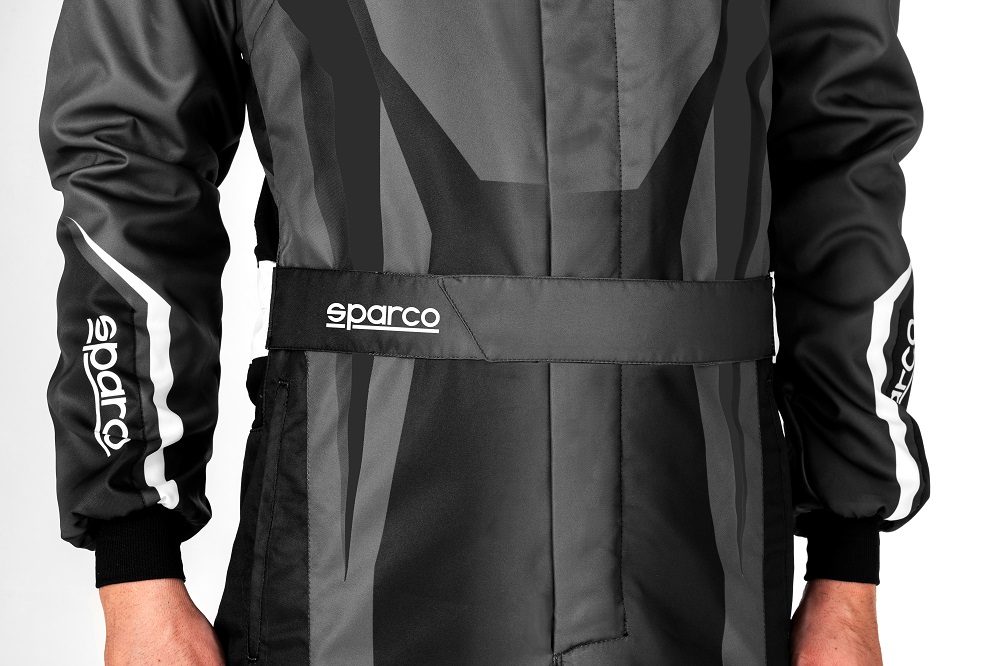 SPARCO PRIME-K 46 Комбинезон для картинга, FIA 8877-2022, черно-серый с белыми вставками, р-р 50