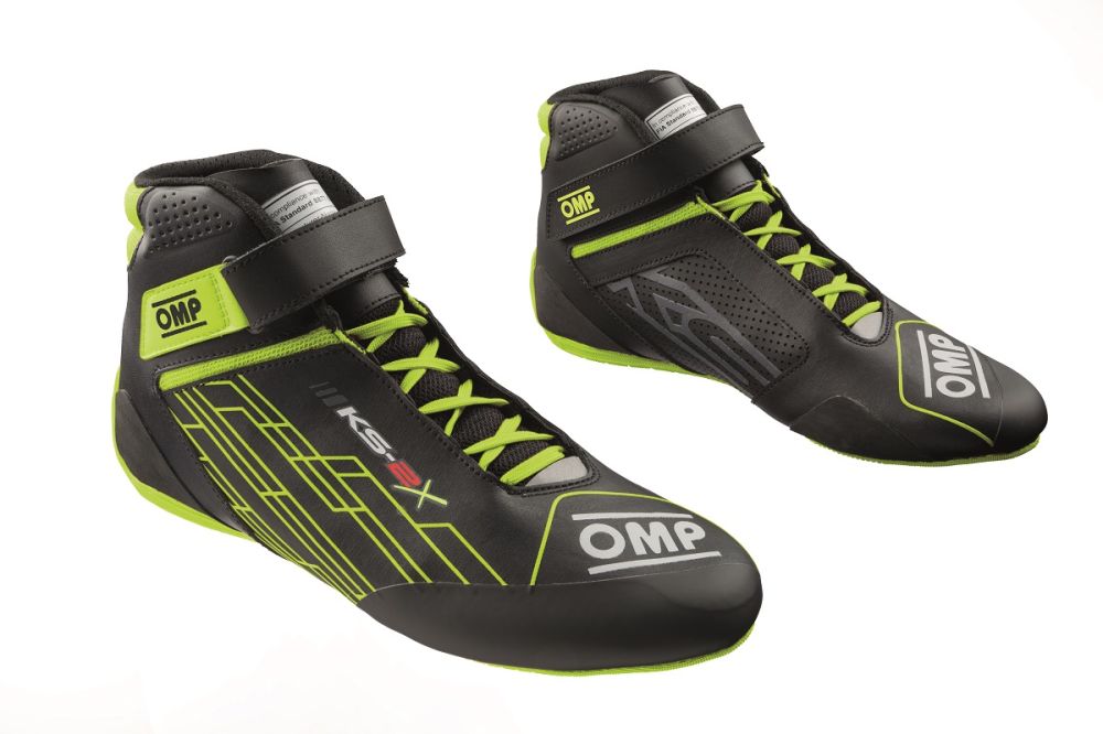 OMP KS-2X Ботинки для картинга, FIA 8877-2022, чёрные с жёлтым, р-р 42