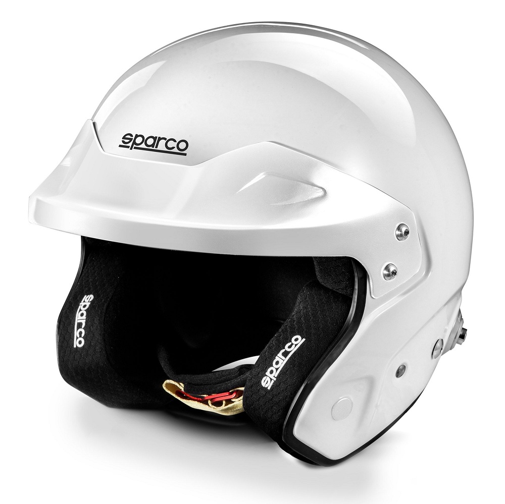 SPARCO RJ Шлем для автоспорта, Hans (FIA 8859-2015 / SNELL SA 2020), белый, р-р L (60)