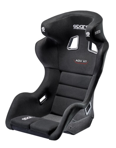 SPARCO ADV XT Сиденье для автоспорта, чёрное карбон, FIA 8862-2009, р-р L, вес 7,5 кг.
