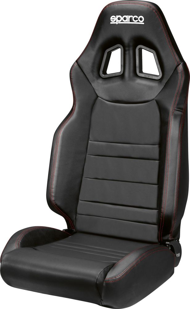SPARCO R100+ Сиденье тюнинг искуственная кожа, черное с красной строчкой