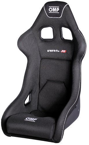 OMP ARS-R Сиденье для автоспорта, FIA 8855-1999, совместимо с Hans, чёрное