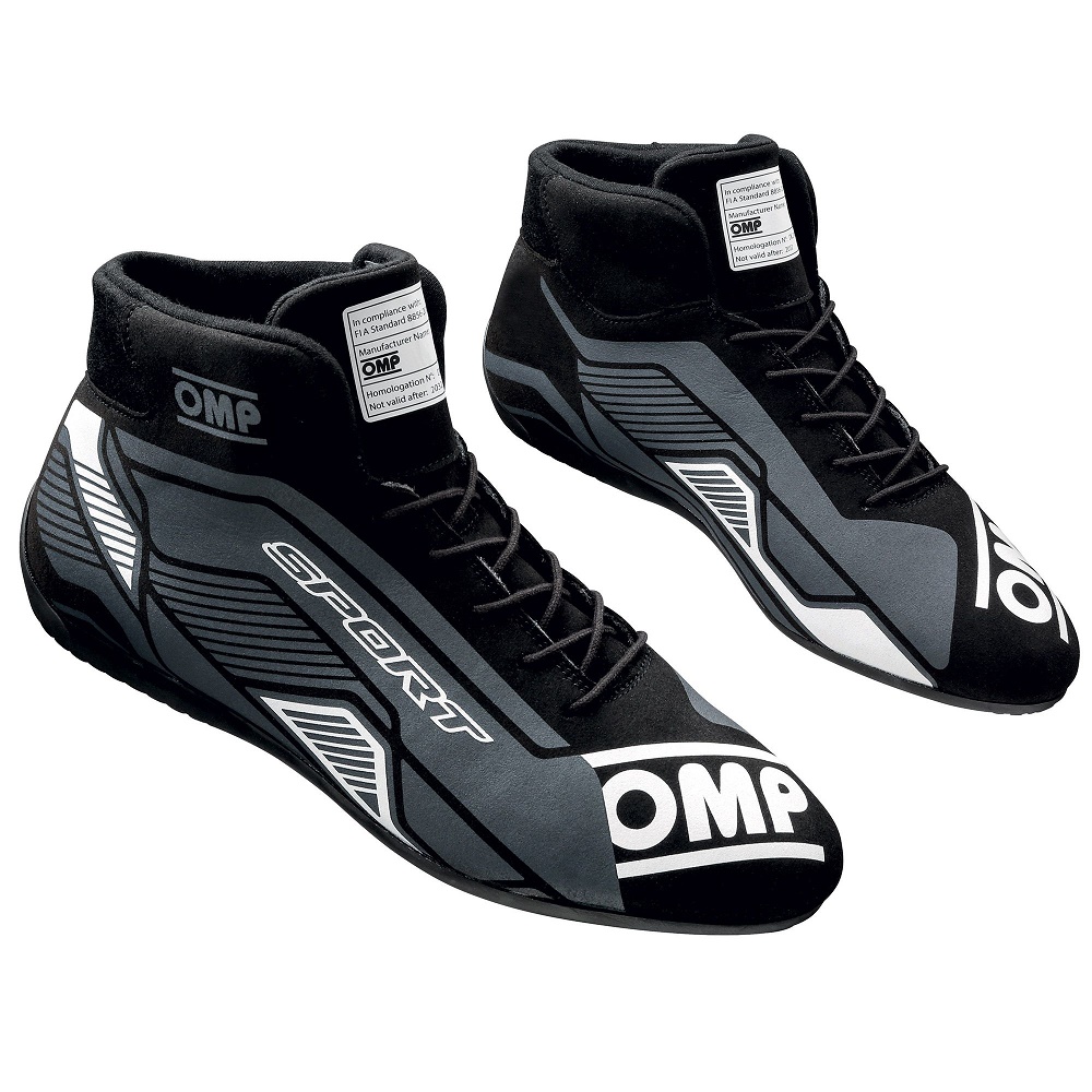 OMP SPORT Ботинки для автоспорта, черные с белым, FIA 8856-2018, р-р 40 OMP SPORT Ботинки для автоспорта, черные с белым, FIA 8856-2018, р-р 40