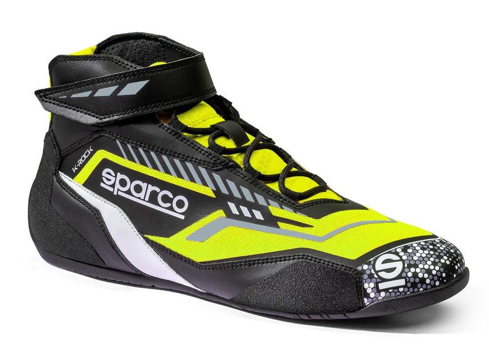SPARCO K-ROCK Ботинки для картинга,черные с жёлтым, р-р 42