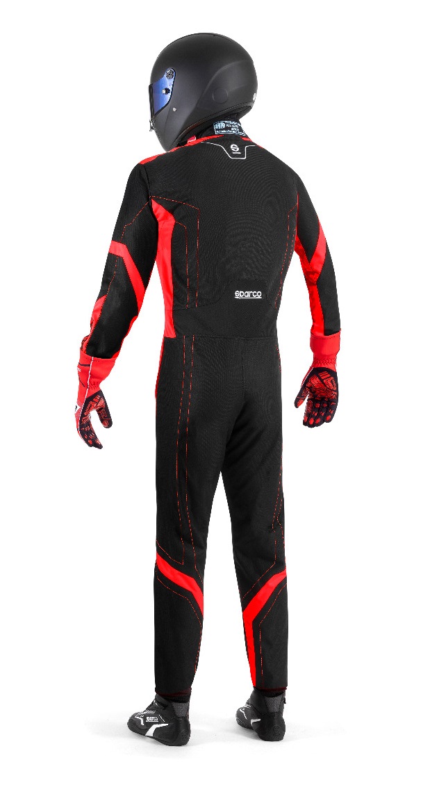 SPARCO THUNDER ADVANCED Комбинезон для картинга детский, FIA 8877-2022 чёрный c красным, р-р 140