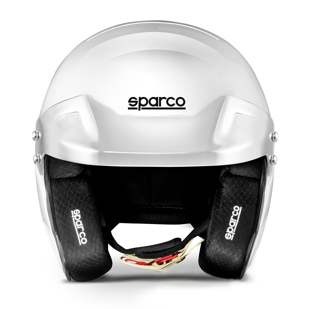 SPARCO RJ Шлем для автоспорта, Hans (FIA 8859-2015 / SNELL SA 2020), белый, р-р XS (53-54)