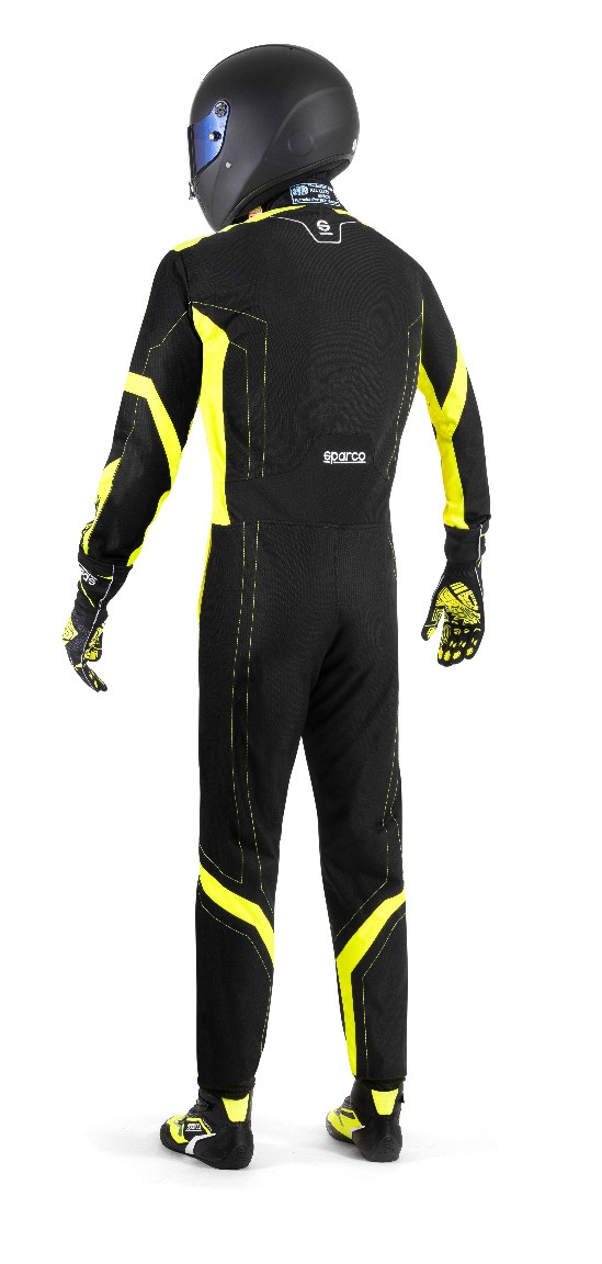 SPARCO THUNDER ADVANCED Комбинезон для картинга, FIA 8877-2022 чёрный c жёлтым, р-р XXL