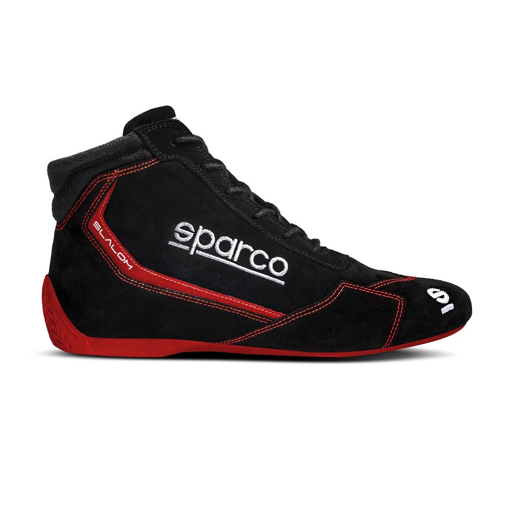 SPARCO SLALOM Ботинки для автоспорта FIA 8856-2018, черные с красным, 48 размер