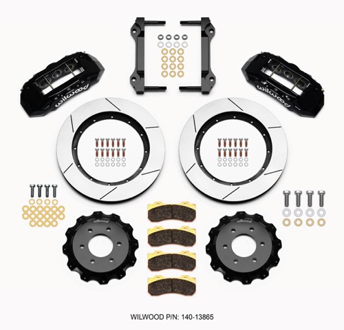 WILWOOD FORD F150 2010- Тормозная система, перед, 6 поршней, диск 394 мм насечки, черный