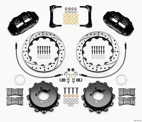 WILWOOD SUBARU IMPREZA GH/GR 08-12 Тормозная система, зад, 4 поршня, диск 327 мм насеч./перф, черный