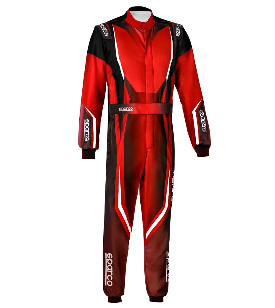 SPARCO PRIME-K 46 Комбинезон для картинга, FIA 8877-2022, красно-черный с белыми вставками, р-р 52