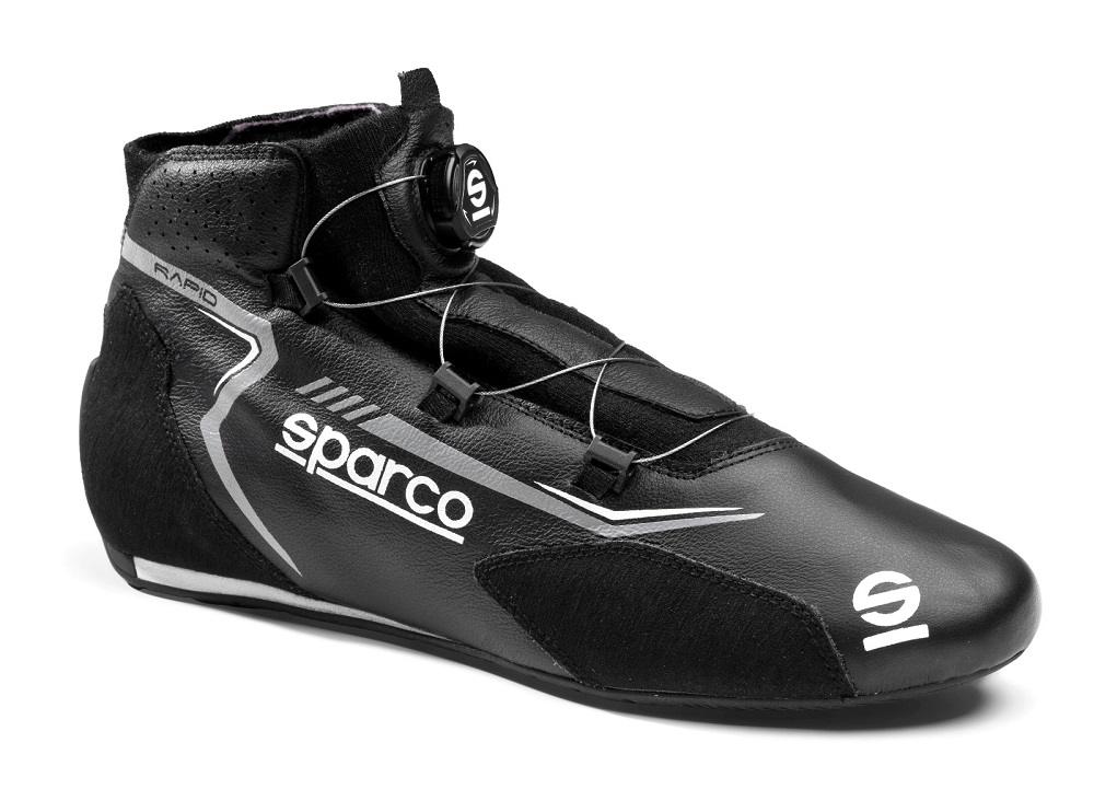 SPARCO RAPID Ботинки для автоспорта, FIA 8856-2018, чёрные с серым, р-р 44
