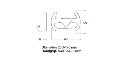 OMP FORMULA Руль замша, хват овальный 35*25 мм, Ø 250*170мм, плоский